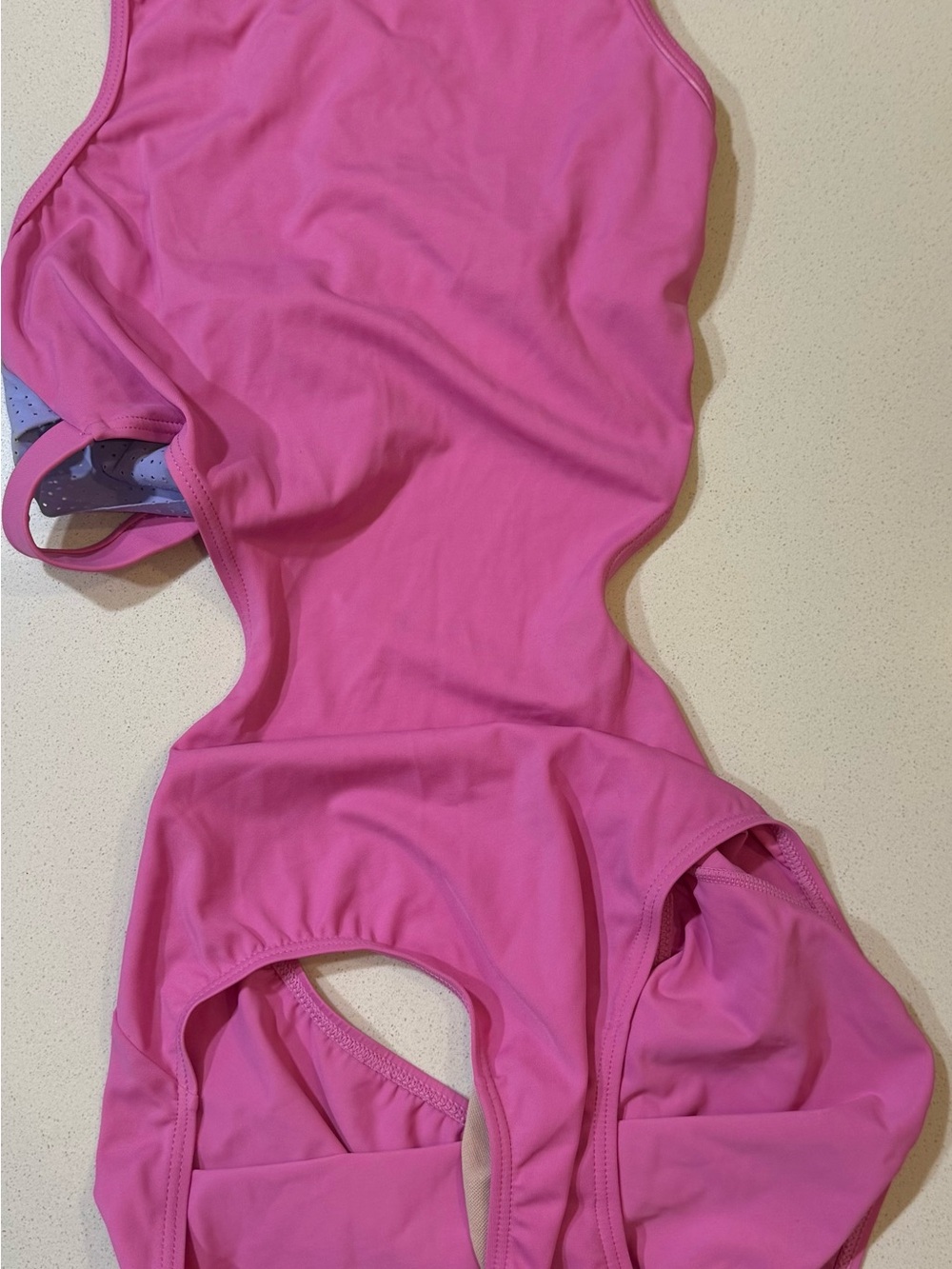balera Bright Pink Adult One-Piece Dance Bodysuit MA like New